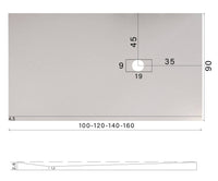 Piatto Doccia in Pietra 90x150 cm Bonussi Manila Antracite