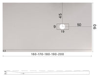 Piatto Doccia in Pietra 90x180 cm Bonussi Manila Antracite