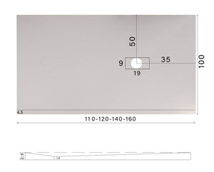 Piatto Doccia in Pietra 100x100 cm Bonussi Manila Antracite