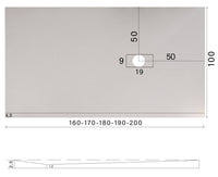 Piatto Doccia in Pietra 100x170 cm Bonussi Manila Antracite