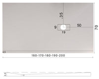 Piatto Doccia in Pietra 70x190 cm Bonussi Manila Crema