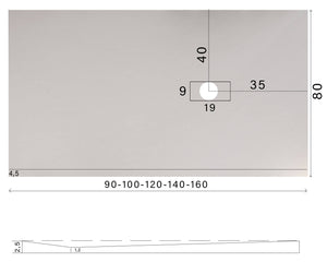 Piatto Doccia in Pietra 80x160 cm Bonussi Manila Grigio Chiaro