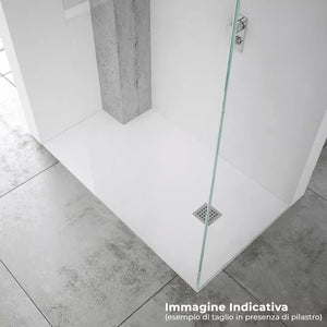 Piatto Doccia in Pietra 100x120 cm Bonussi Manila Grigio Chiaro