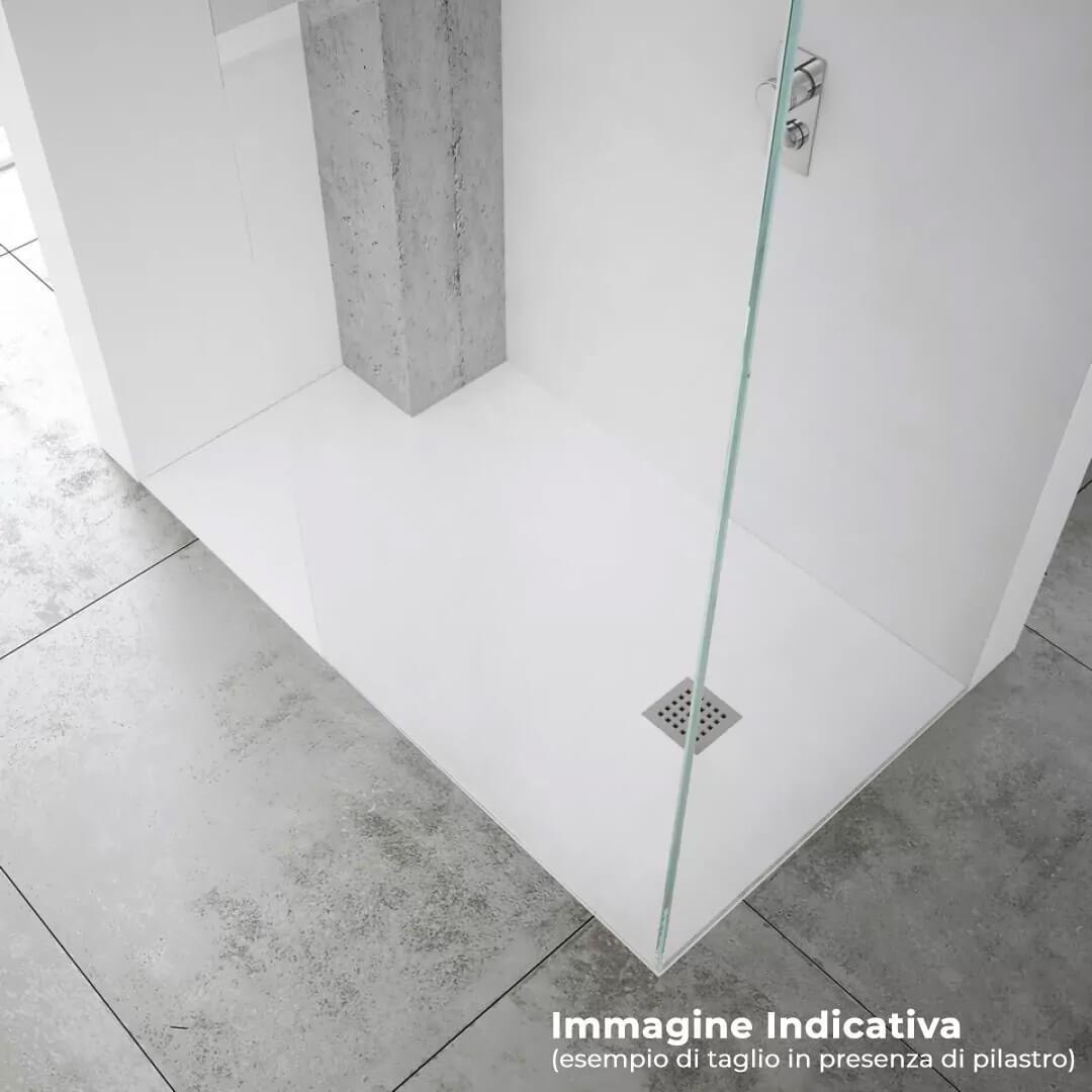 Piatto Doccia in Pietra 100x160 cm Bonussi Manila Grigio Chiaro