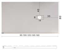 Piatto Doccia in Pietra 80x140 cm Bonussi Manila Marrone