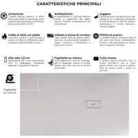 Piatto Doccia in Pietra 80x180 cm Bonussi Manila Bianco