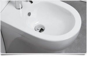 Kit Sanitari filomuro Collezione Pratica - Azzurra ceramica - Bidet filomuro Azzurra Pratica