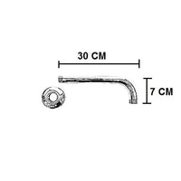 Braccio doccia in ottone cromato da 30 cm