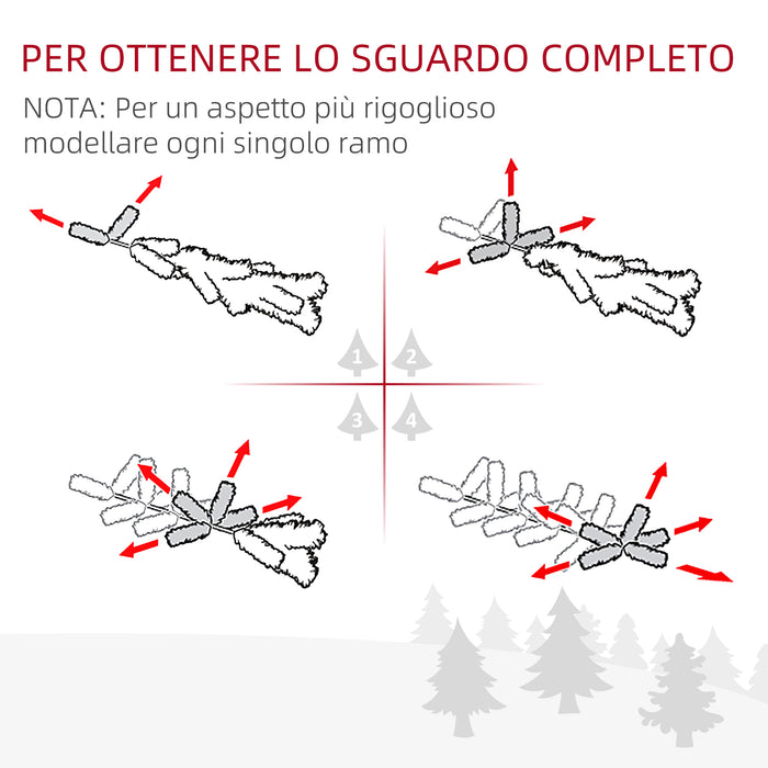 Albero di Natale Artificiale 150 cm 294 Rami  Pino Verde