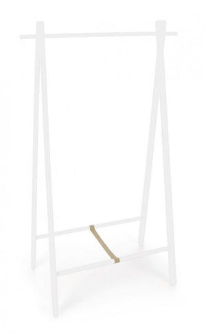 Appendiabiti da Terra 91x50x151 cm Daiki in Legno Bianco