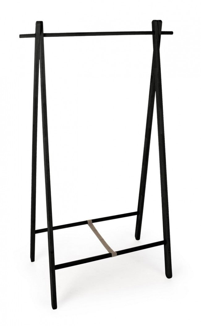 Appendiabiti da Terra 91x50x151 cm Daiki in Legno Nero