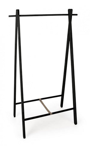 Appendiabiti da Terra 91x50x151 cm Daiki in Legno Nero