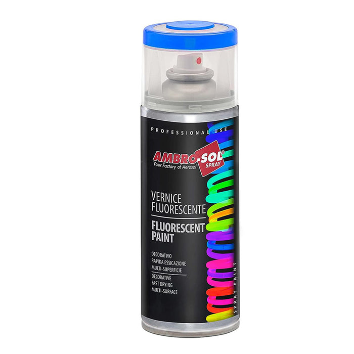 Smalto spray Vernice effetto fluorescente 400 ml Ambrosol Blu