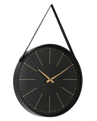 Orologio da Muro 40x6x66 cm Timeline in Legno Nero