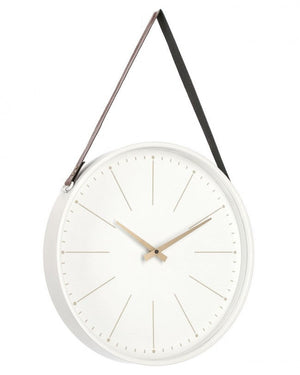 Orologio da Muro 40x6x66 cm Timeline in Legno Bianco