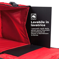 Zaino Termico Rigido Magnetico Porta Pizze da Asporto 10 Cartoni Safemi Magnetic 10 Rosso