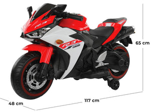 Moto Elettrica per Bambini 12V Kidfun Fast R3 Rossa