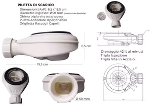 Piatto Doccia in Pietra 75x160 cm Bonussi Ardesia Everest Moka