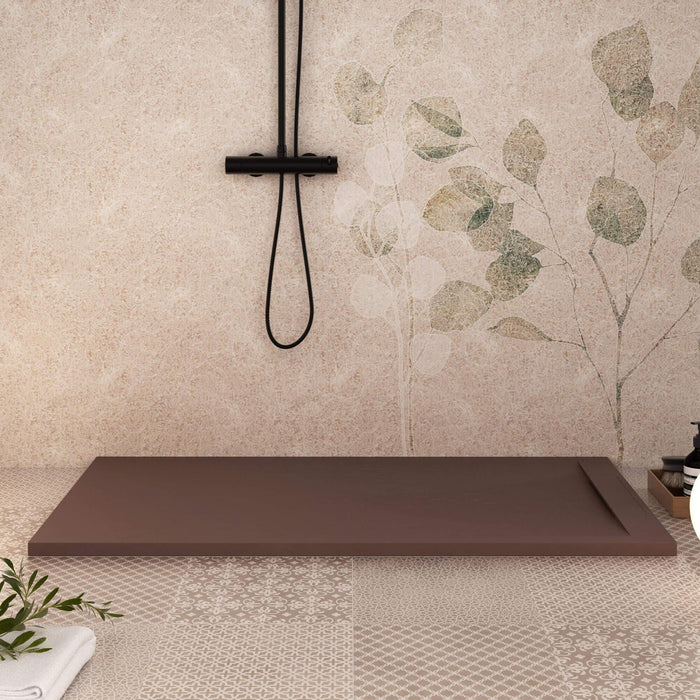 Piatto Doccia in Pietra 70x130 cm Bonussi Ardesia Calcutta Marrone