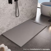 Piatto Doccia in Pietra 70x130 cm Bonussi Ardesia Calcutta Grigio Chiaro