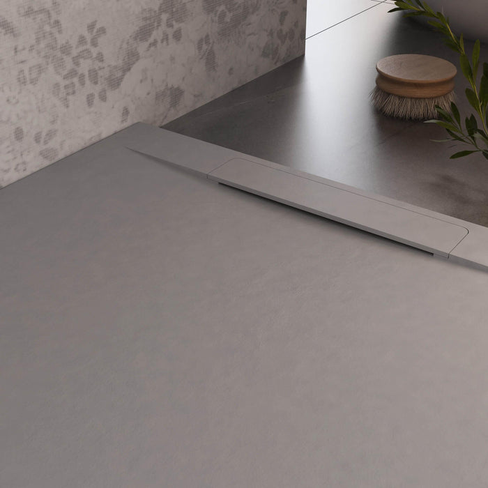 Piatto Doccia in Pietra 70x130 cm Bonussi Ardesia Calcutta Grigio Chiaro