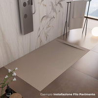 Piatto Doccia in Pietra 80x120 cm Bonussi Ardesia Calcutta Moka