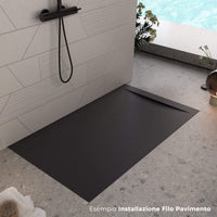 Piatto Doccia in Pietra 70x140 cm Bonussi Ardesia Calcutta Nero