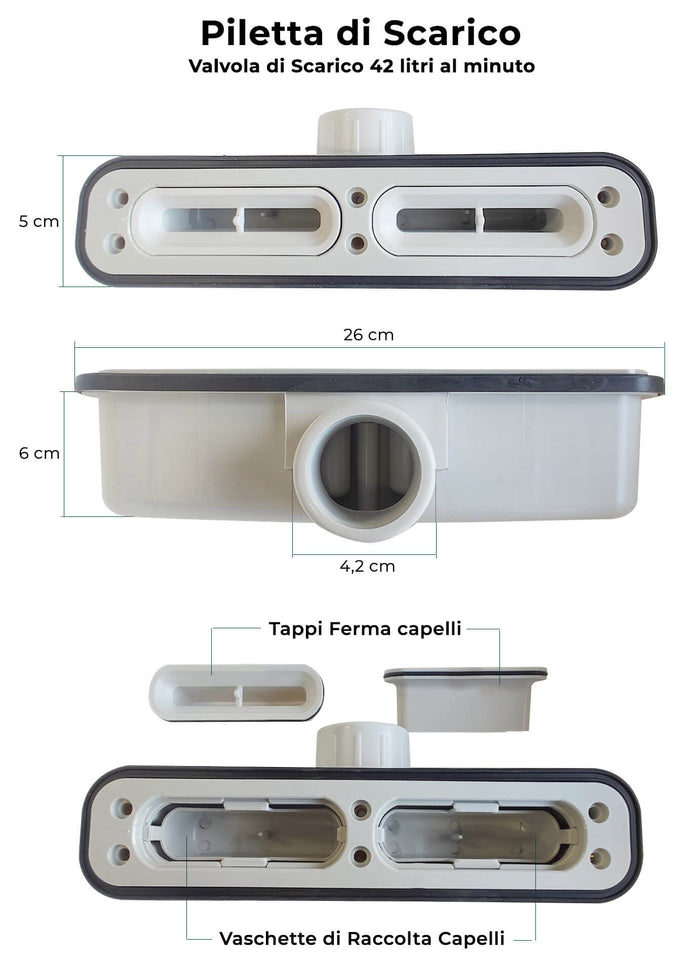 Piatto Doccia in Pietra 70x160 cm Bonussi Ardesia Calcutta Bianco