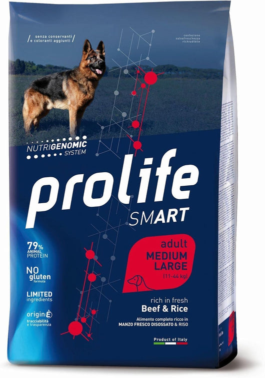 prolife Smart Manzo Fresco E Riso Adult Medium/Large 12 kg