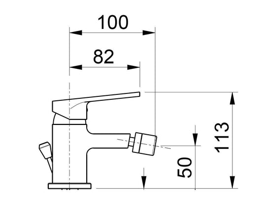 Rubinetto Miscelatore Monocomando Bidet in Ottone Bonussi Orleans Cromato