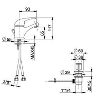 Rubinetto Miscelatore Monocomando Lavabo Bonussi Brazos Cromato