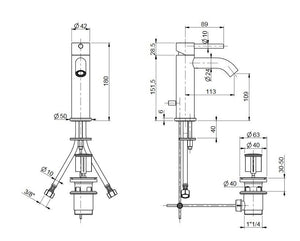 Rubinetto Miscelatore Monocomando Lavabo in Ottone Cromato Bonussi Missisipi