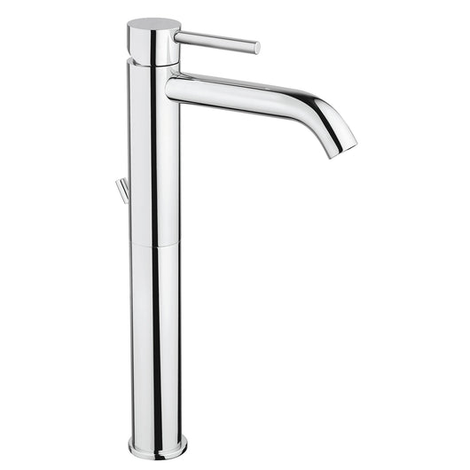 Rubinetto Miscelatore Monocomando Lavabo Alto con Bocca Lunga in Ottone Cromato Bonussi Missisipi