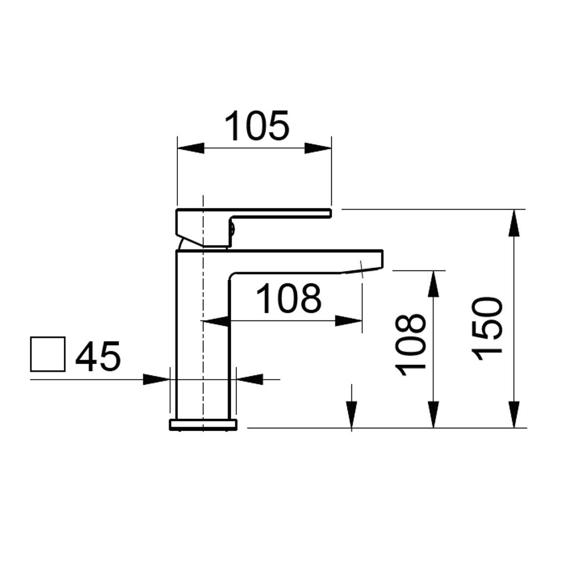 Rubinetto Miscelatore Monocomando Lavabo in Ottone Bonussi Colorado Cromato