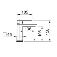 Rubinetto Miscelatore Monocomando Lavabo in Ottone Bonussi Colorado Cromato