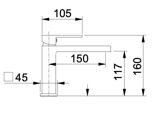 Rubinetto Miscelatore Monocomando Lavabo in Ottone Cromato Bonussi Colorado