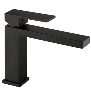 Rubinetto Miscelatore Monocomando Lavabo Alto in Ottone Bonussi Orleans Nero Opaco