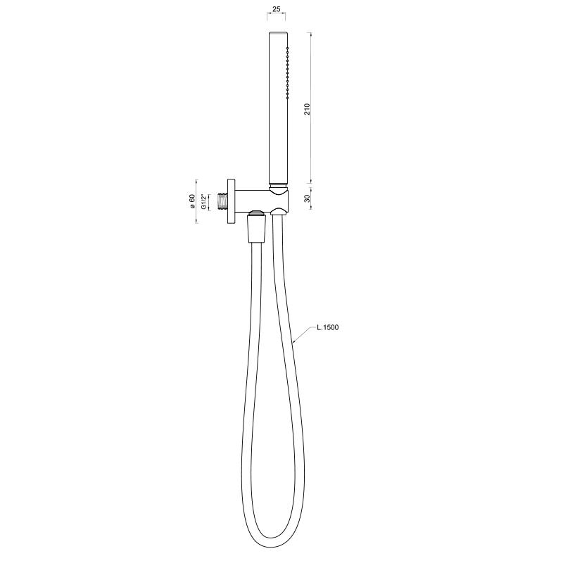 Doccetta Tonda 21 cm in Ottone Cromato Bonussi