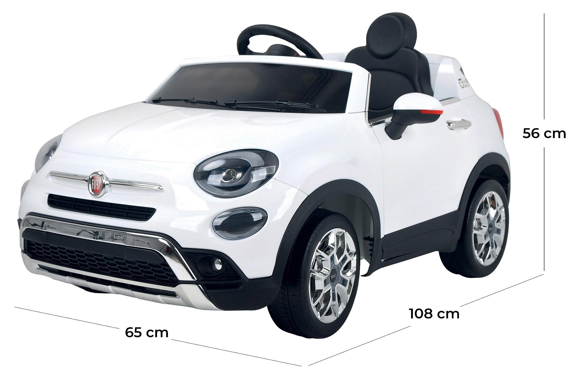 Macchina Elettrica per Bambini 12V con Licenza Fiat 500X Bianca