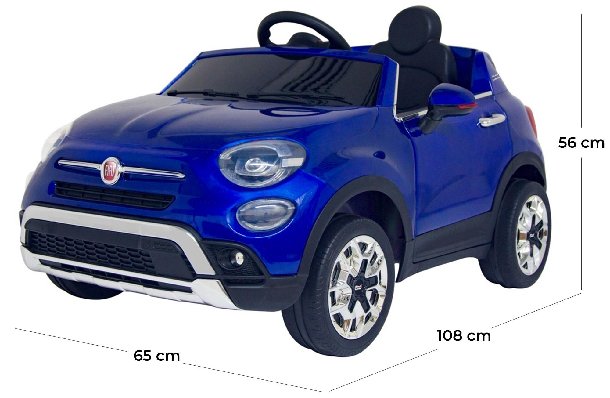 Macchina Elettrica per Bambini 12V con Licenza Fiat 500X Blu