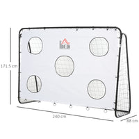 Porta da Calcio 2 in 1 con Rete 240x88x171,5 cm in Metallo