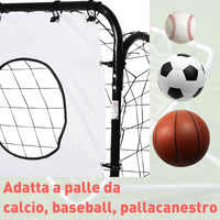 Porta da Calcio 2 in 1 con Rete 240x88x171,5 cm in Metallo