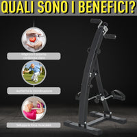 Bi Ciclo Cyclette Pedaliera Gambe e Braccia Manuale   Nera