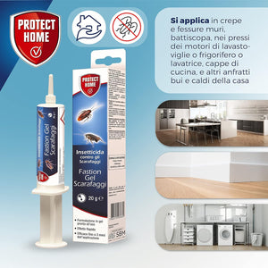 2X20g confezione risparmio. Protect Home Fastion Gel Scarafaggi