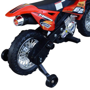 Moto Motocicletta Elettrica per Bambini 6V Kidfun Motocross Enduro Rosso