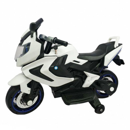 Moto Elettrica per Bambini 2 Posti 12V Jepsen Bianca