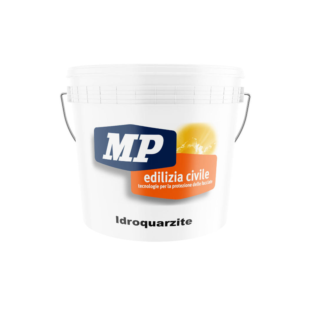 Idroquarzite-Quarzo Bianco Per Pareti Interne/Esterne Pittura Murale Riempitiva Bidone Da 14 Lt-Colorificio Mp