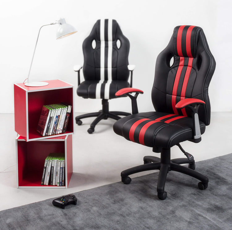 Sedia Poltrona da Gaming in Similpelle Spider Rossa