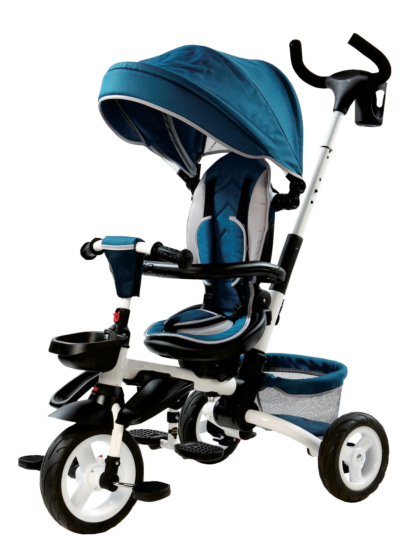 Passeggino Triciclo Pieghevole per Bambini Miller Blu