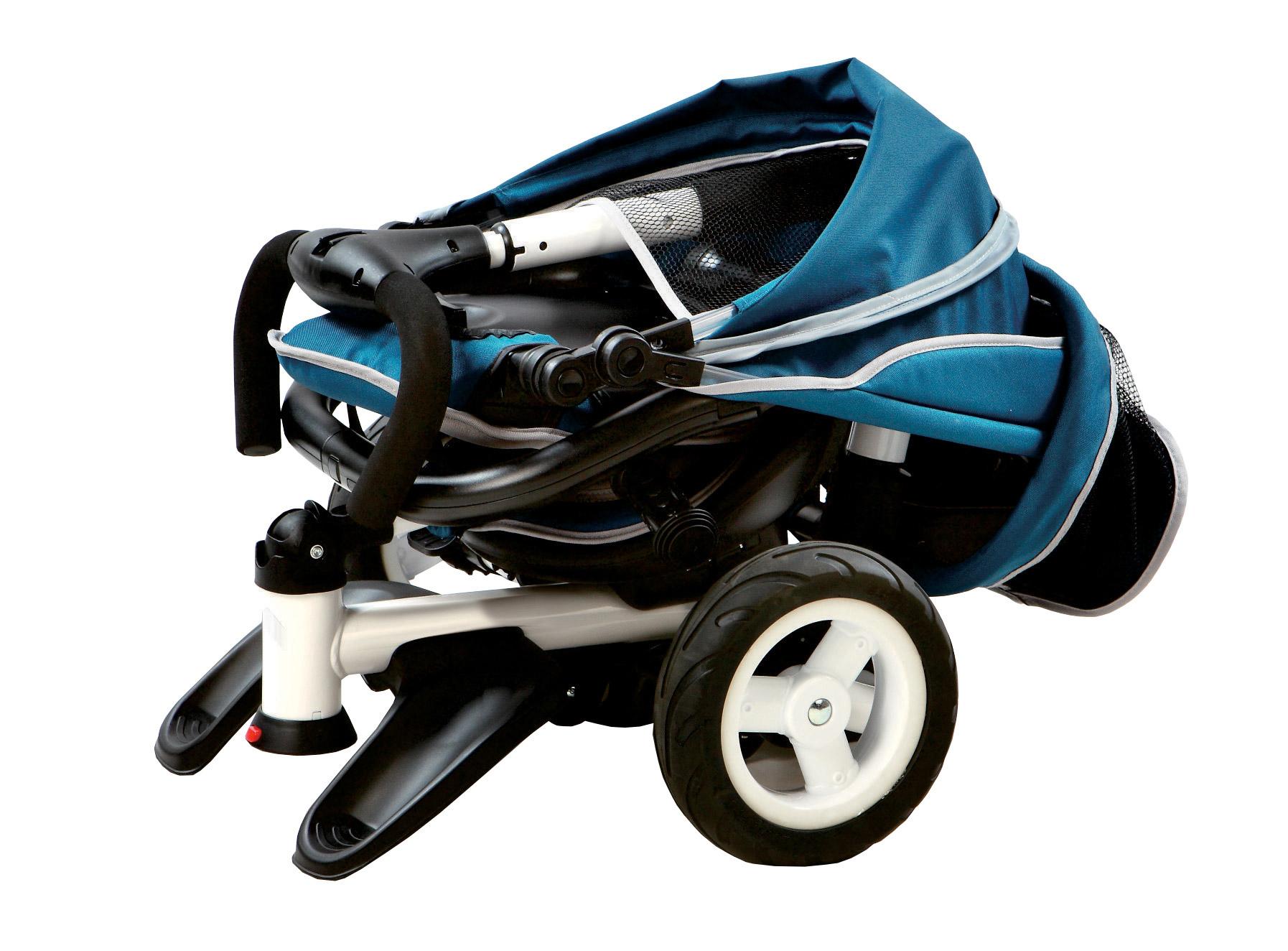 Passeggino Triciclo Pieghevole per Bambini Miller Blu